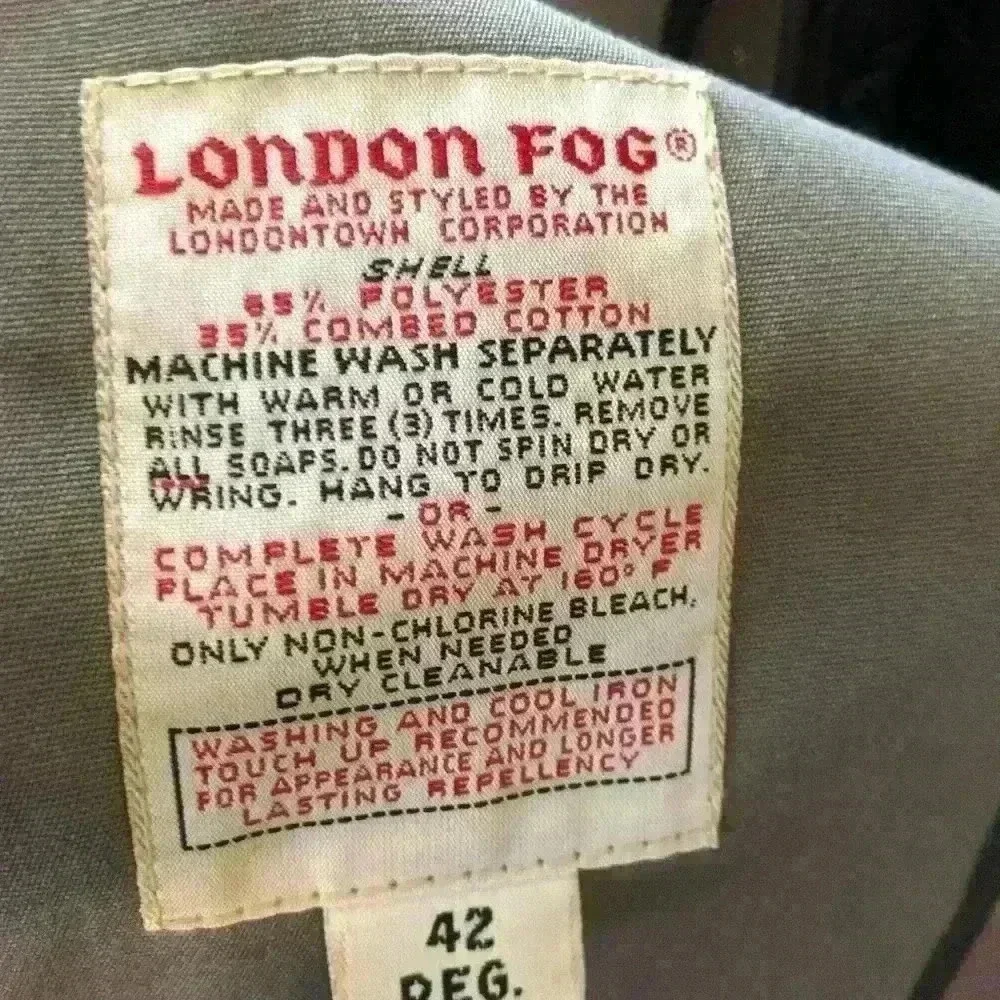 London Fog Trench ( vintage?) Men’s Sz 42R with Removable Lining